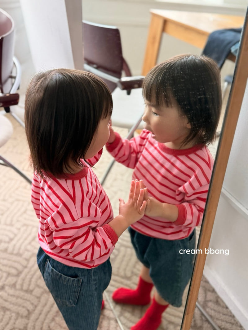 Cream Bbang - Korean Children Fashion - #childrensboutique - Stripe Sweatshirt - 6