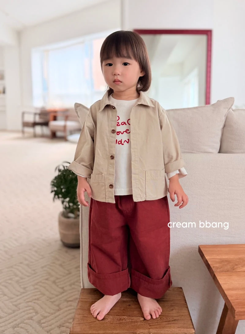 Cream Bbang - Korean Children Fashion - #designkidswear - Wide Cotton Pants - 8