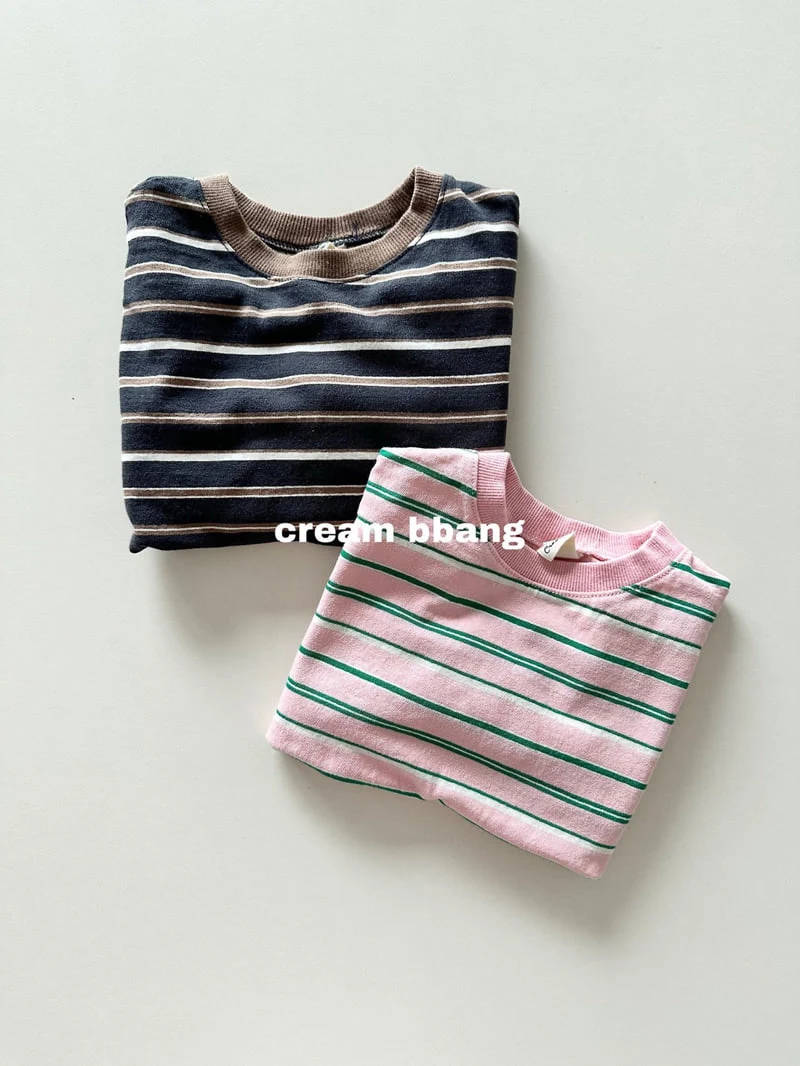 Cream Bbang - Korean Children Fashion - #discoveringself - Ribbed Cuff Stripe Long Sleeve Tee - 3