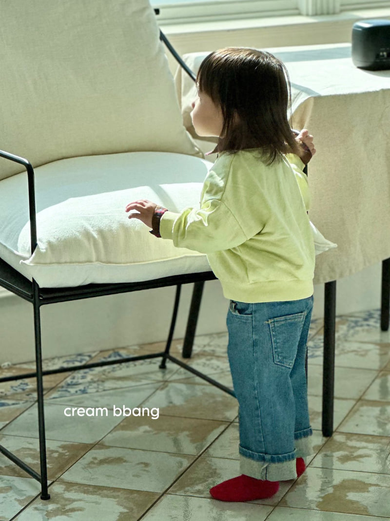 Cream Bbang - Korean Children Fashion - #fashionkids - Wide Denim Straight Pants - 5