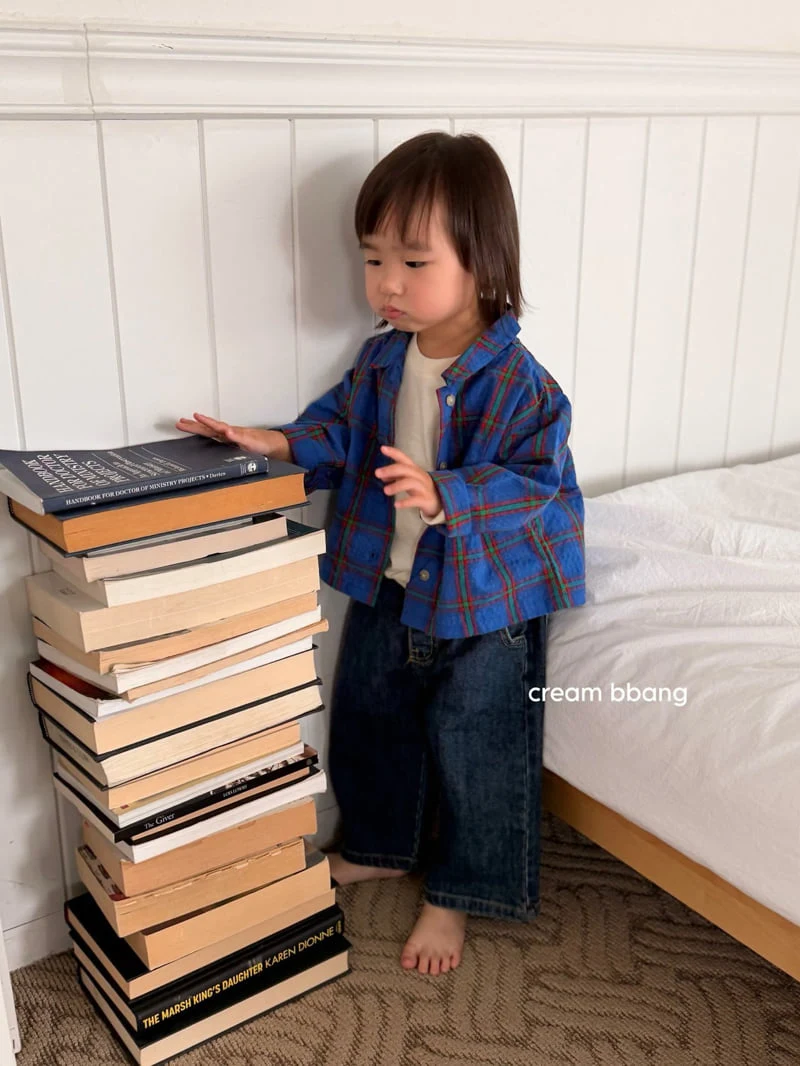 Cream Bbang - Korean Children Fashion - #kidsshorts - Antique Check Shirt - 8