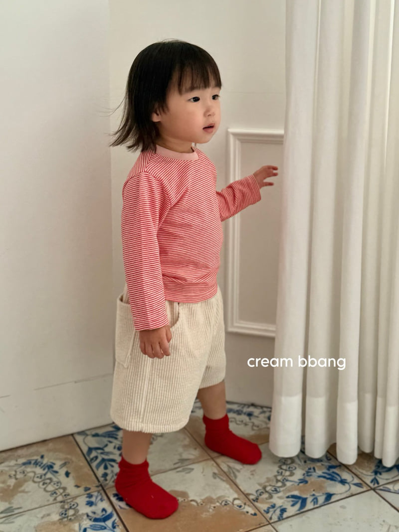Cream Bbang - Korean Children Fashion - #kidsshorts - Cozy Stripe Knit - 7