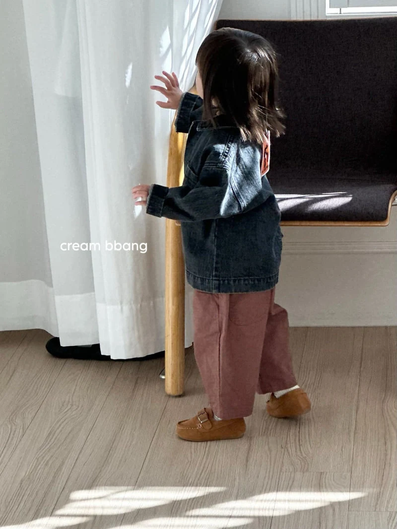Cream Bbang - Korean Children Fashion - #kidsshorts - Puppy Denim Jacket - 3