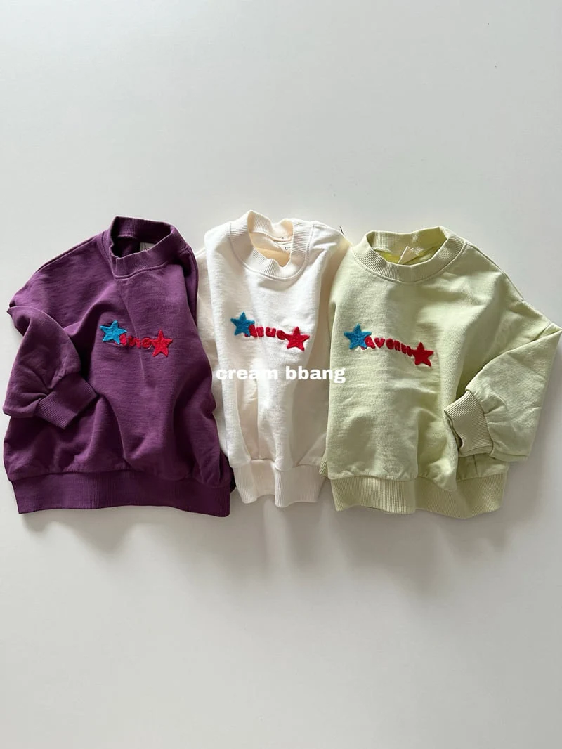 Cream Bbang - Korean Children Fashion - #fashionkids - Avenue Embroidery Sweatshirt - 4