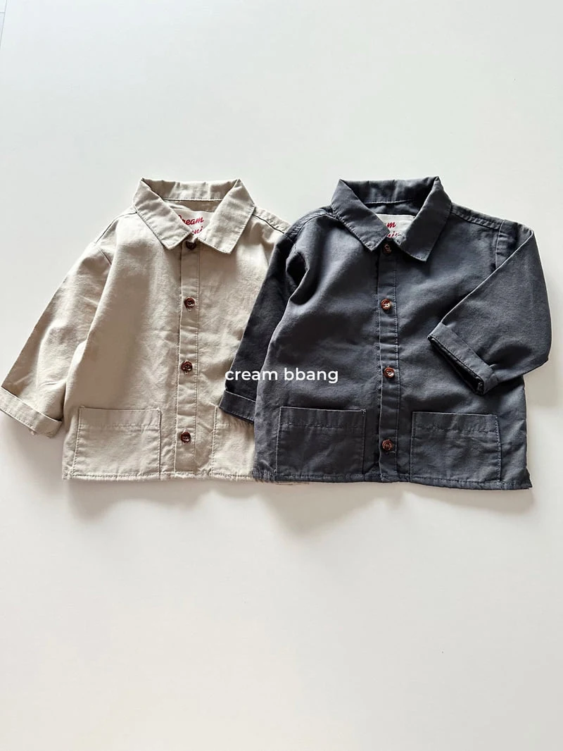 Cream Bbang - Korean Children Fashion - #kidsshorts - Simple Cotton Jacket - 3