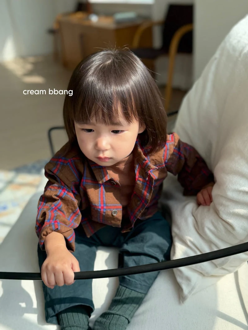 Cream Bbang - Korean Children Fashion - #kidsstore - Antique Check Shirt - 9