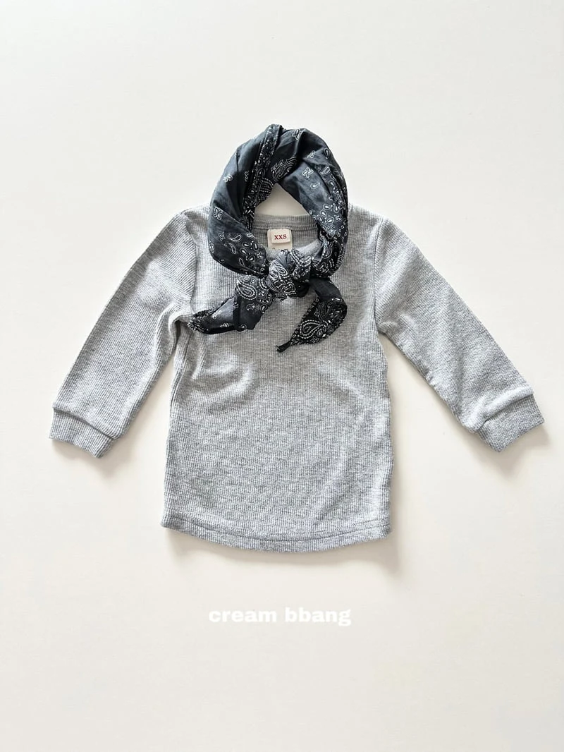 Cream Bbang - Korean Children Fashion - #kidsstore - Ribbed Cuff Long Sleeve Tee - 3