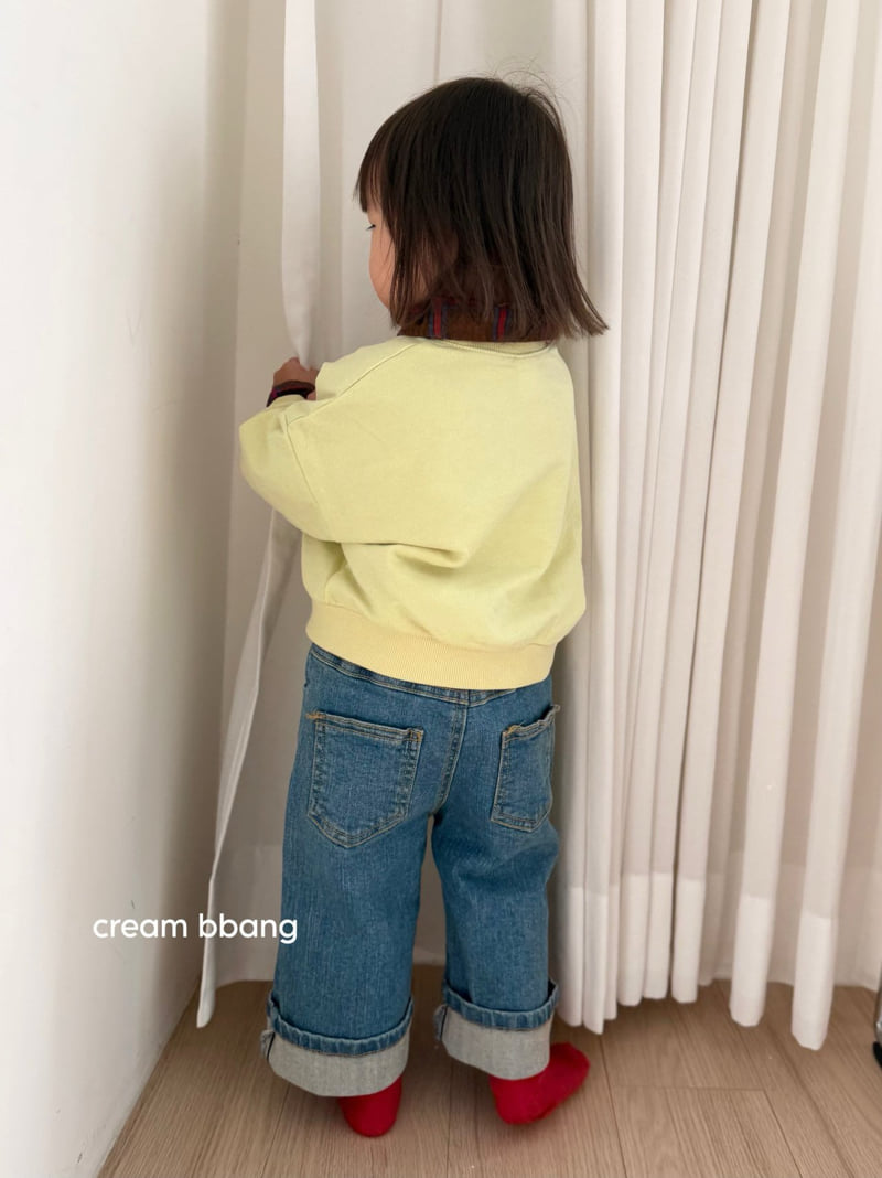 Cream Bbang - Korean Children Fashion - #kidsstore - Wide Denim Straight Pants - 7