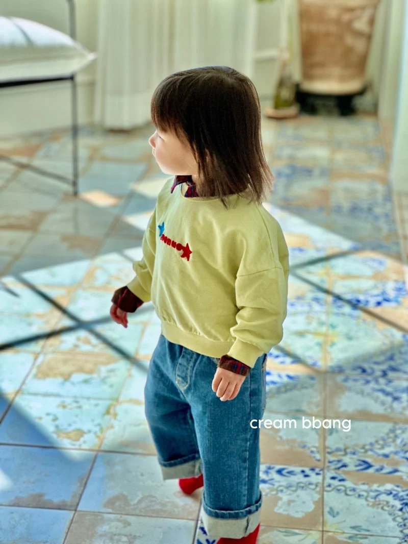 Cream Bbang - Korean Children Fashion - #kidsstore - Avenue Embroidery Sweatshirt - 5