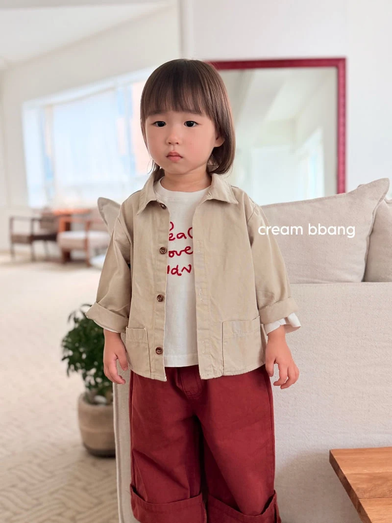 Cream Bbang - Korean Children Fashion - #kidsshorts - Simple Cotton Jacket - 4