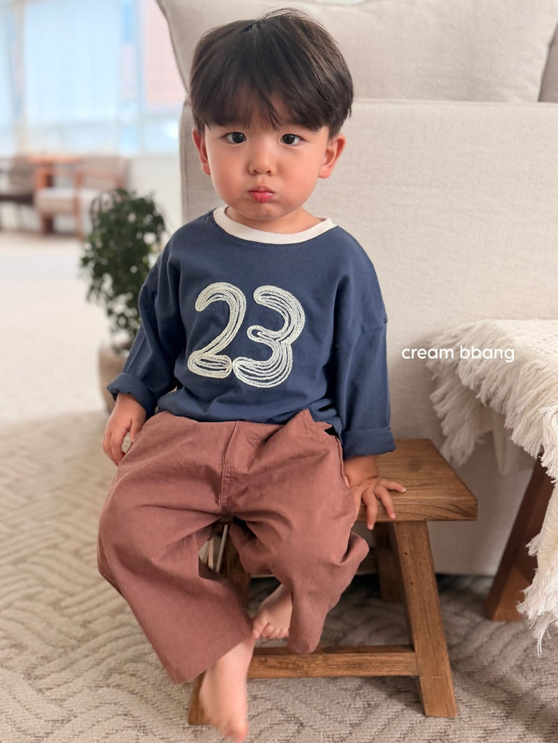Cream Bbang - Korean Children Fashion - #kidzfashiontrend - 23 Embroidered Color-Block Tee - 12