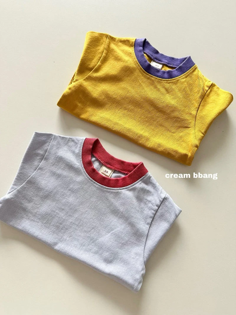 Cream Bbang - Korean Children Fashion - #kidzfashiontrend - Palette Color-Block Tee - 8