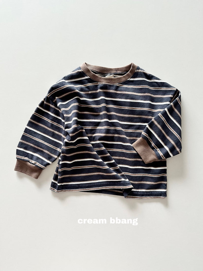 Cream Bbang - Korean Children Fashion - #kidzfashiontrend - Ribbed Cuff Stripe Long Sleeve Tee - 7
