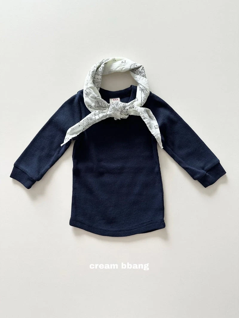 Cream Bbang - Korean Children Fashion - #kidsstore - Ribbed Cuff Long Sleeve Tee - 4