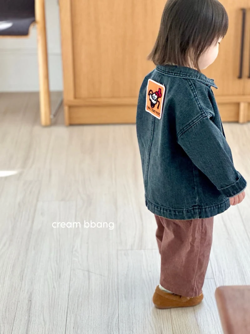 Cream Bbang - Korean Children Fashion - #littlefashionista - Puppy Denim Jacket - 7