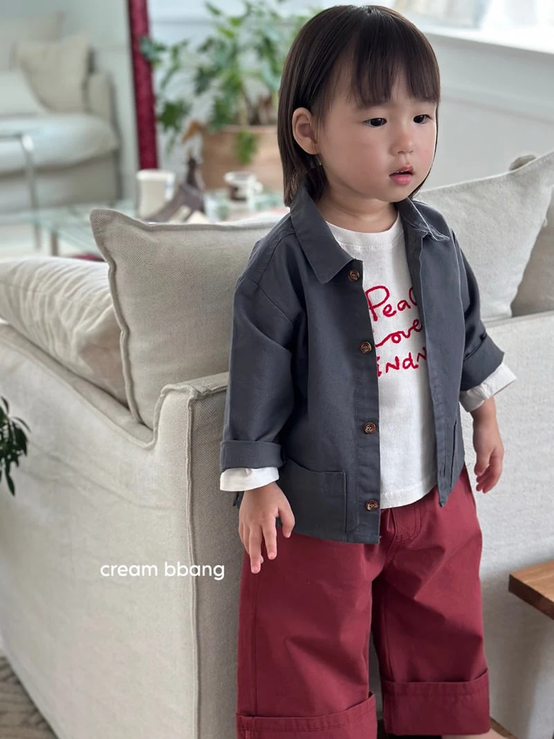 Cream Bbang - Korean Children Fashion - #littlefashionista - Simple Cotton Jacket - 7