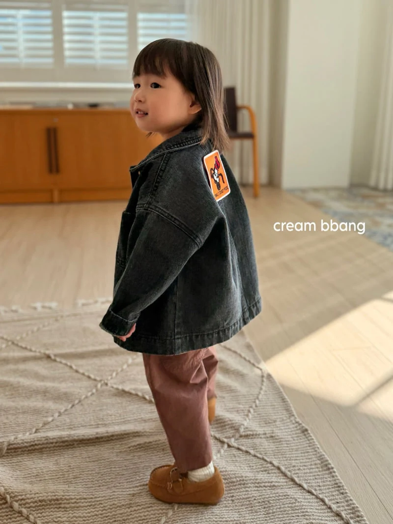 Cream Bbang - Korean Children Fashion - #magicofchildhood - Puppy Denim Jacket - 8