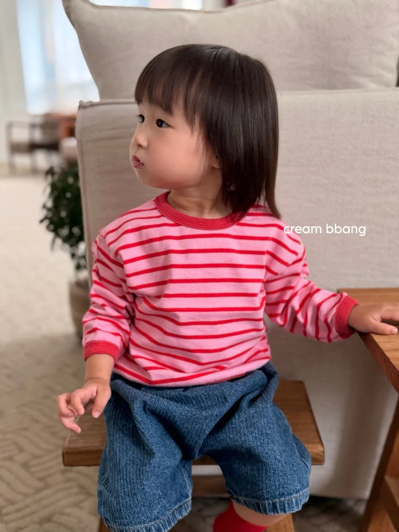 Cream Bbang - Korean Children Fashion - #magicofchildhood - Stripe Sweatshirt