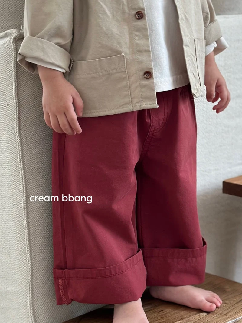 Cream Bbang - Korean Children Fashion - #minifashionista - Wide Cotton Pants