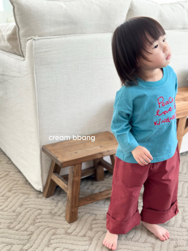 Cream Bbang - Korean Children Fashion - #stylishchildhood - Wide Cotton Pants - 5