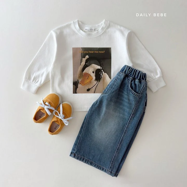 Daily Bebe - Korean Children Fashion - #Kfashion4kids - Curved Denim Pants - 11