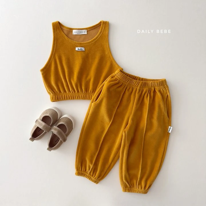 Daily Bebe - Korean Children Fashion - #kidzfashiontrend - Velour Set - 4
