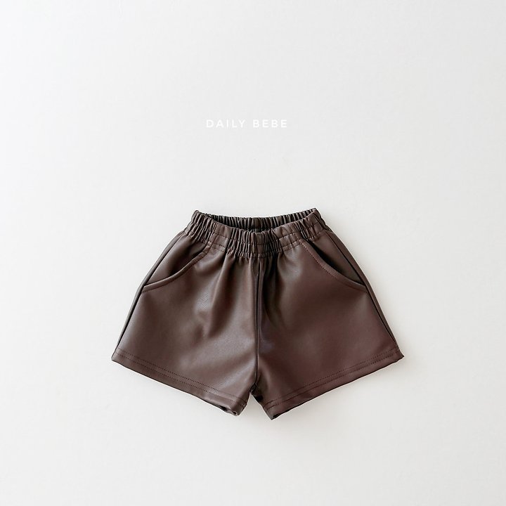 Daily Bebe - Korean Children Fashion - #Kfashion4kids - Faux Leather Shorts - 5