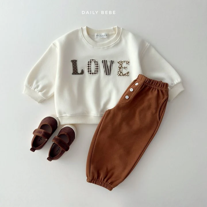 Daily Bebe - Korean Children Fashion - #childofig - Love Patch Sweatshirt - 8