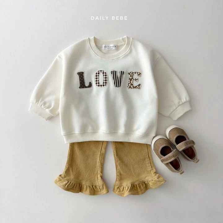 Daily Bebe - Korean Children Fashion - #childofig - Love Patch Sweatshirt - 9