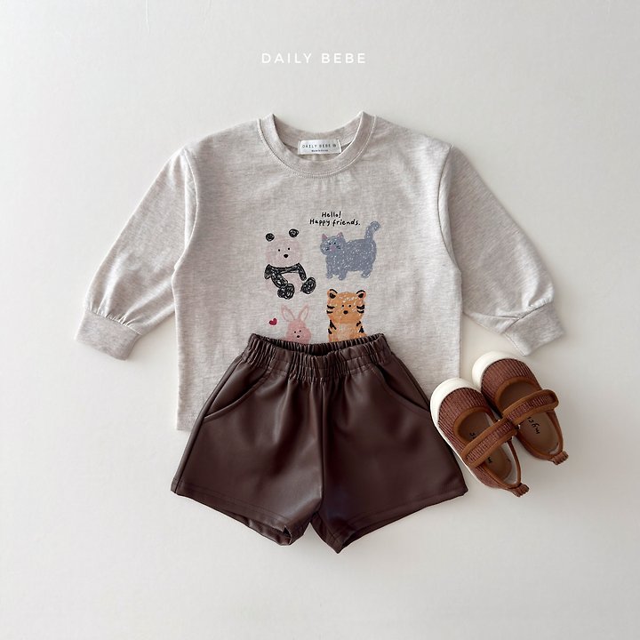 Daily Bebe - Korean Children Fashion - #childofig - Faux Leather Shorts - 10