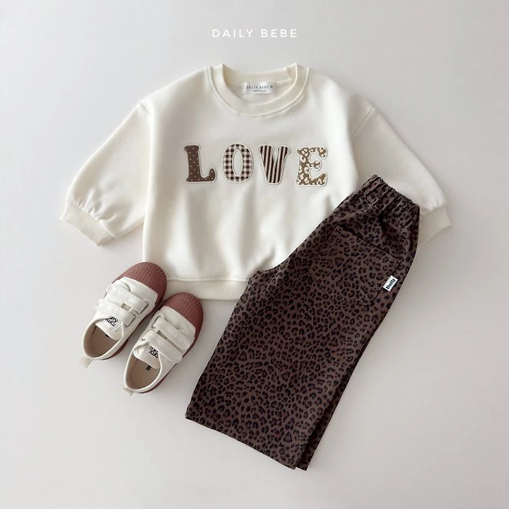 Daily Bebe - Korean Children Fashion - #childrensboutique - Love Patch Sweatshirt - 10