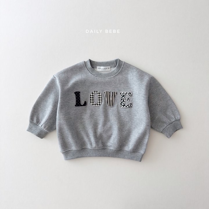 Daily Bebe - Korean Children Fashion - #designkidswear - Love Patch Sweatshirt - 11