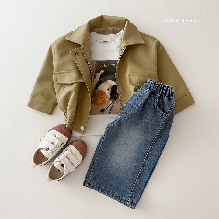 Daily Bebe - Korean Children Fashion - #designkidswear - Faux Leather Jacket - 10