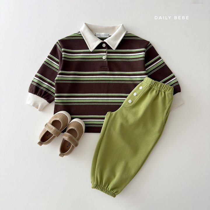 Daily Bebe - Korean Children Fashion - #discoveringself - Chestnut Collar Tee - 6