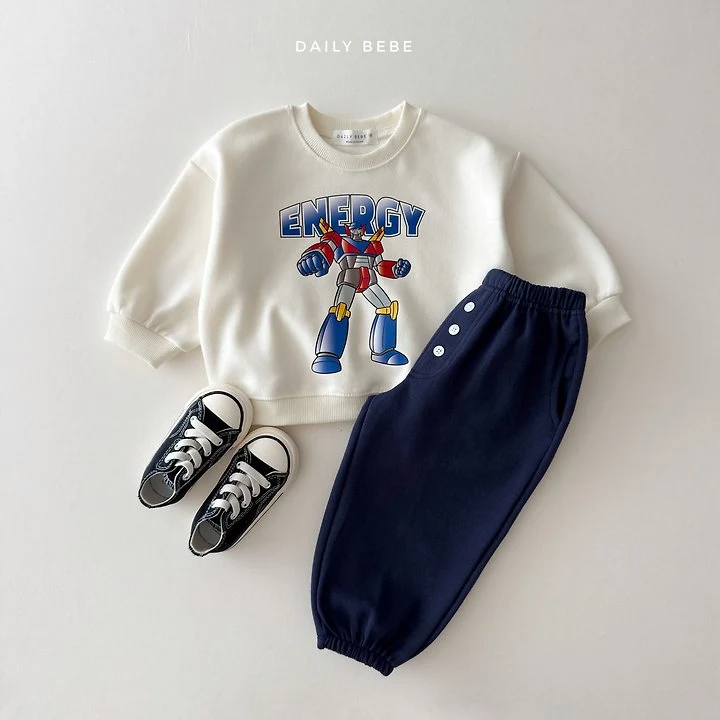 Daily Bebe - Korean Children Fashion - #fashionkids - Robot Sweatshirt - 10