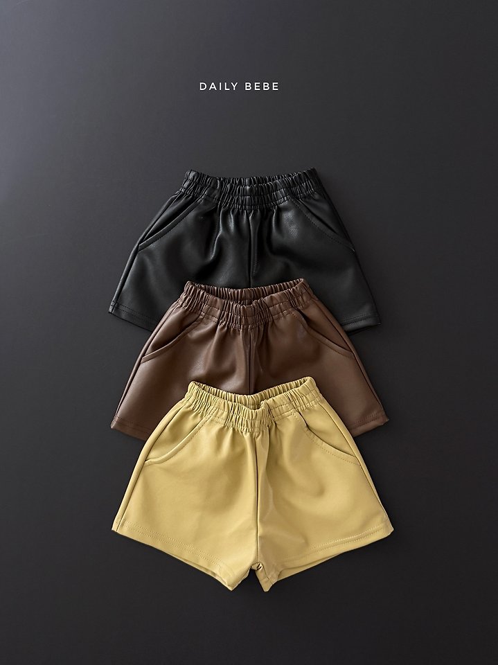 Daily Bebe - Korean Children Fashion - #fashionkids - Faux Leather Shorts