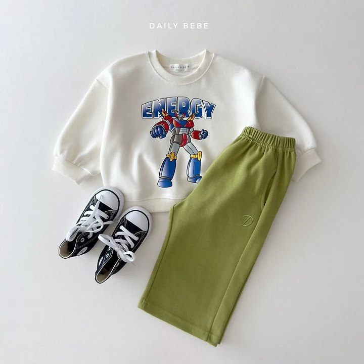 Daily Bebe - Korean Children Fashion - #kidsshorts - Robot Sweatshirt - 11