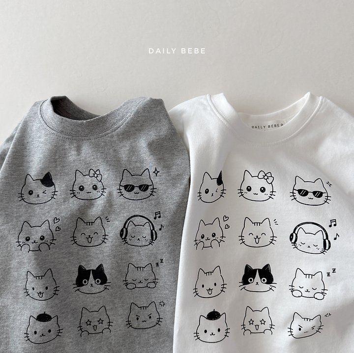 Daily Bebe - Korean Children Fashion - #fashionkids - Emoticon Tee - 4