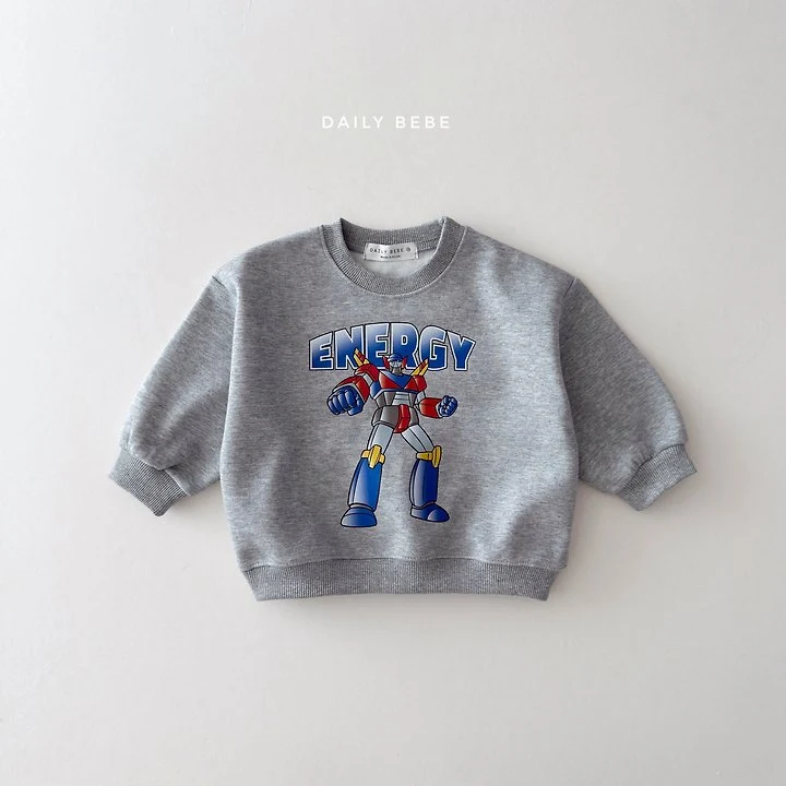 Daily Bebe - Korean Children Fashion - #kidsstore - Robot Sweatshirt - 12