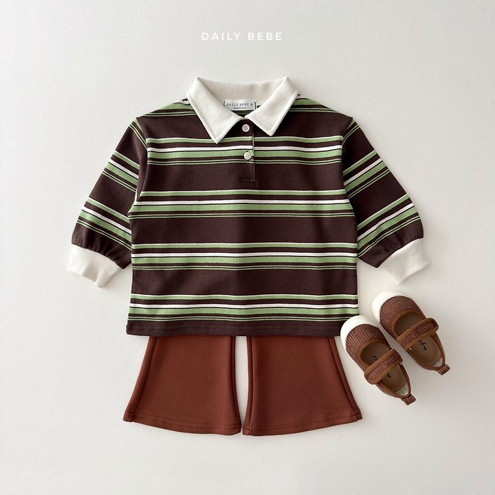 Daily Bebe - Korean Children Fashion - #kidsstore - Chestnut Collar Tee - 9