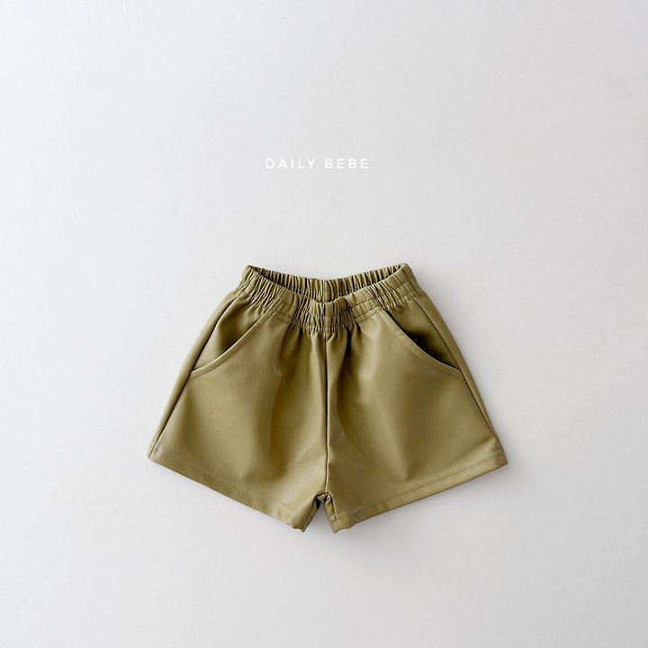 Daily Bebe - Korean Children Fashion - #kidsstore - Faux Leather Shorts - 4