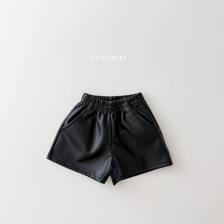 Daily Bebe - Korean Children Fashion - #littlefashionista - Faux Leather Shorts - 6