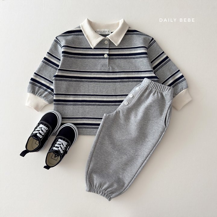 Daily Bebe - Korean Children Fashion - #littlefashionista - Chestnut Collar Tee - 12