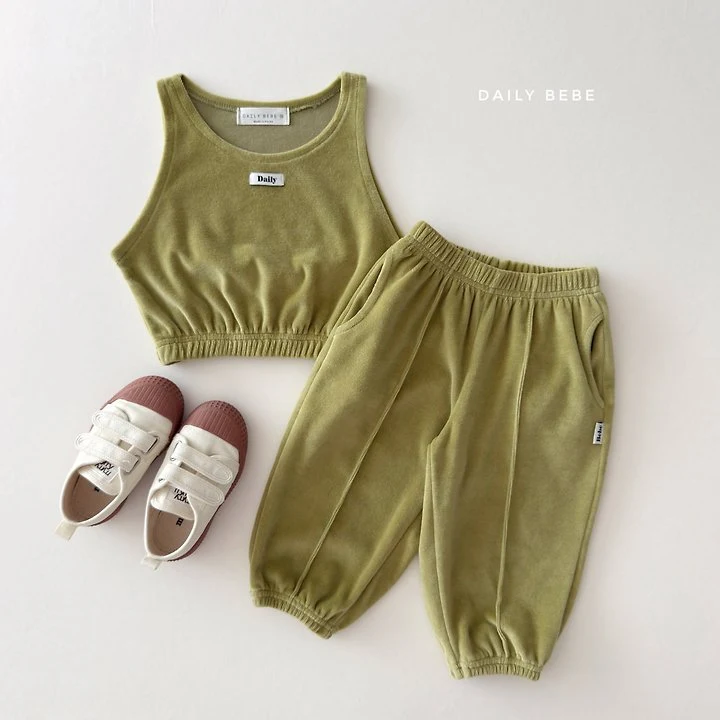 Daily Bebe - Korean Children Fashion - #magicofchildhood - Velour Set - 6