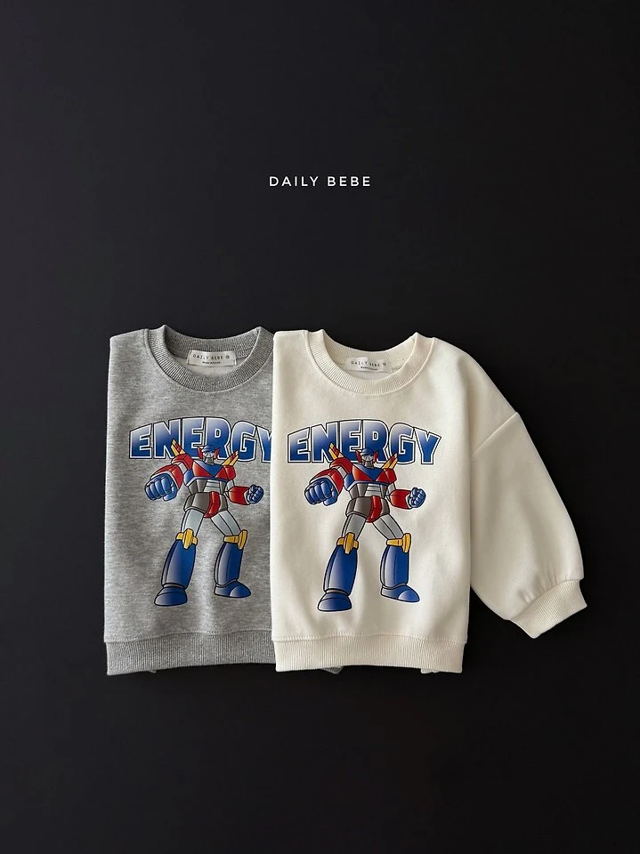 Daily Bebe - Korean Children Fashion - #minifashionista - Robot Sweatshirt