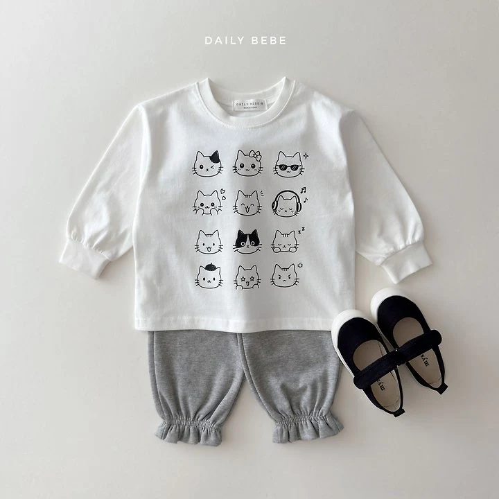 Daily Bebe - Korean Children Fashion - #minifashionista - Emoticon Tee - 10