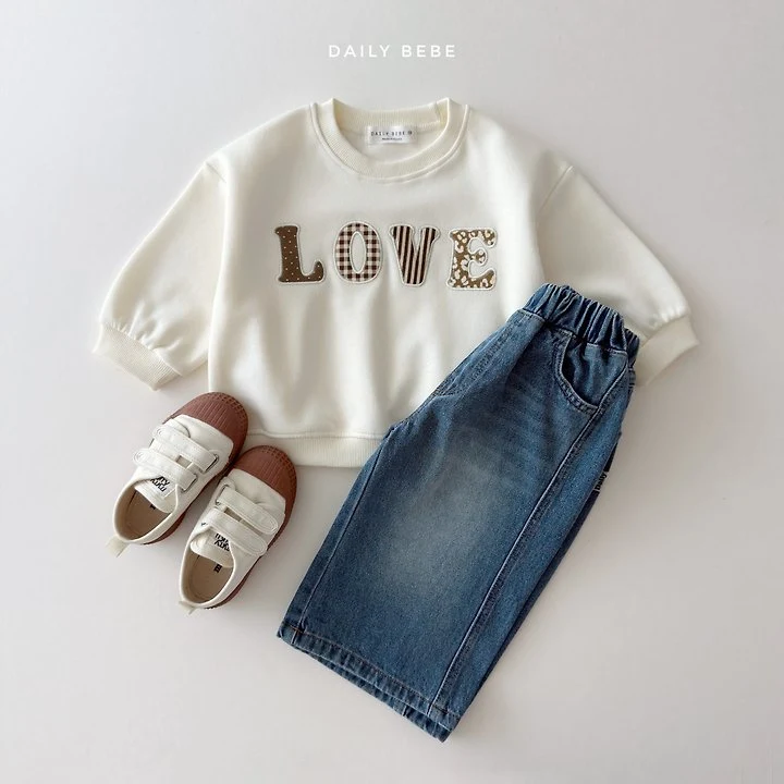 Daily Bebe - Korean Children Fashion - #prettylittlegirls - Love Patch Sweatshirt - 7