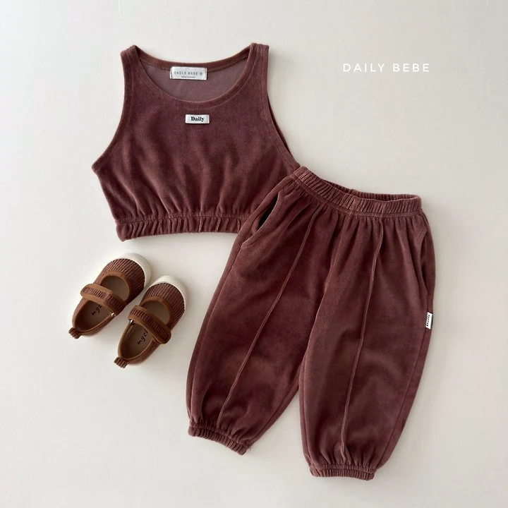 Daily Bebe - Korean Children Fashion - #prettylittlegirls - Velour Set - 8