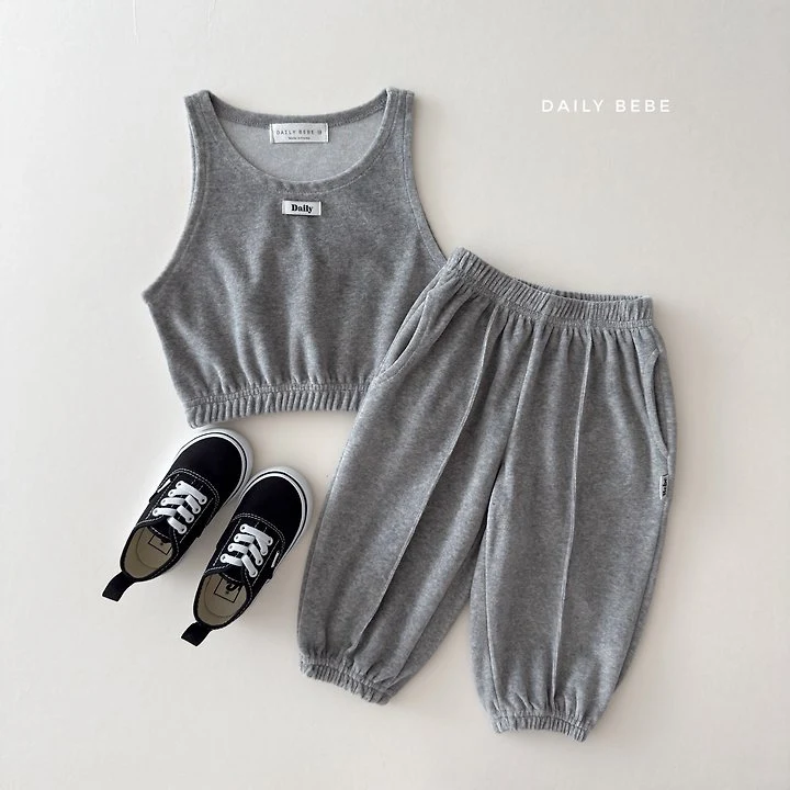 Daily Bebe - Korean Children Fashion - #toddlerclothing - Velour Set - 10