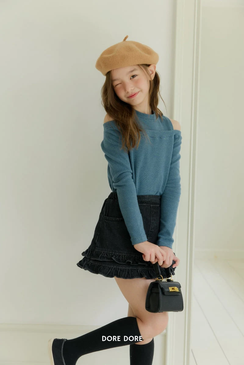 Dore Dore - Korean Children Fashion - #Kfashion4kids - Low Off-Shoulder Tee - 9
